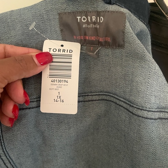 Torrid Blue Denim Vest - Picture 6 of 11